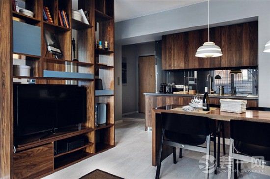 现代简约风格设计用单色贯彻整个公寓